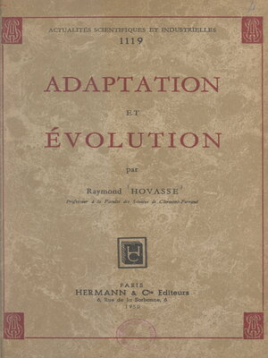 cover image of Adaptation et évolution